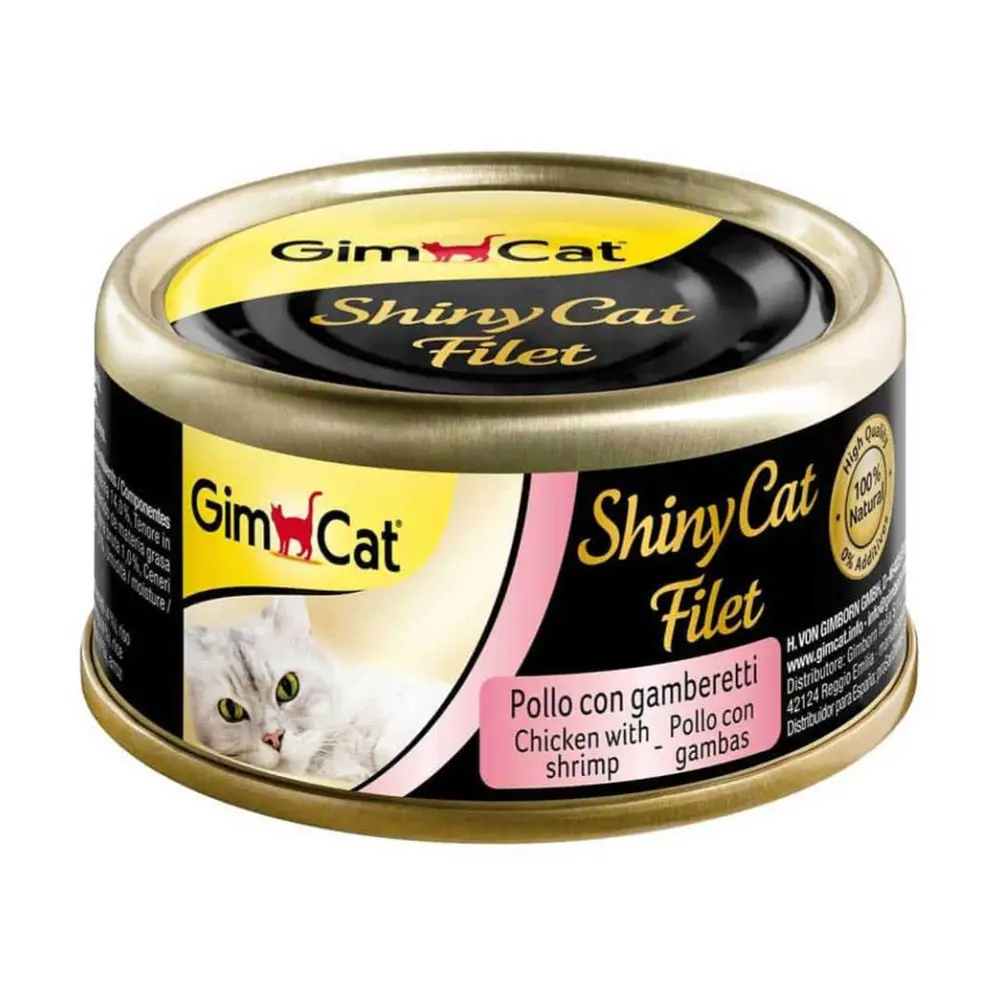 Phi Lê Cá Cho Mèo Vị Gà & Tôm, Shiny Cat Filet, Chicken with Shrimp (70g) - GIMCAT